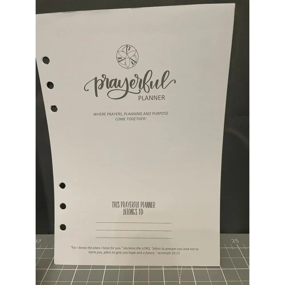 Prayerful Planner Size A5 ~ 6 Hole Punched ~ Dated 2025 ~ Only Opened For Pics